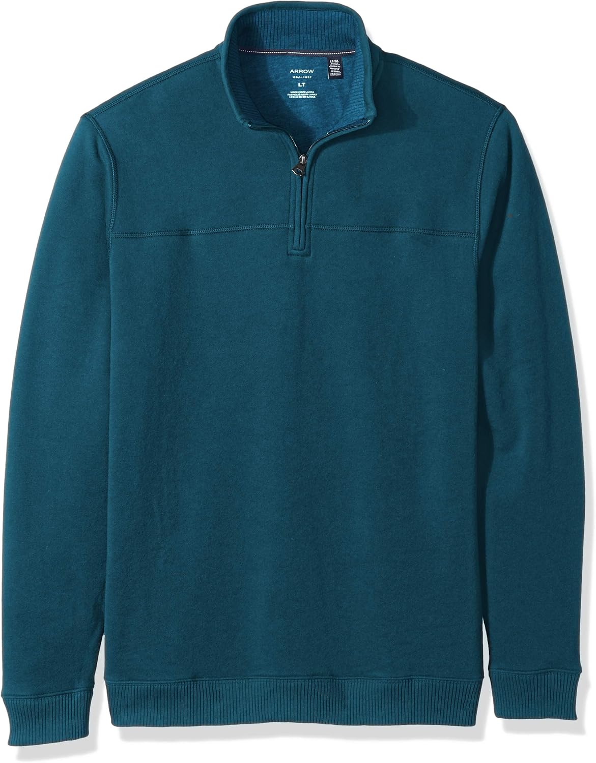 Arrow 1851 Men's Big and Tall Saranac Long Sleeve 1/4 Zip Sueded Fleece Pullover: Clothing