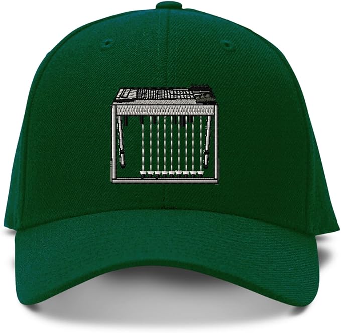 Pedal Steel Guitar Embroidery Adjustable Structured Baseball Hat Forest Green Clothing
