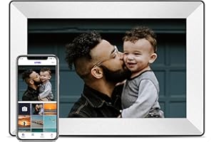 GLUSINE Uhale 10.1 ″ WiFi Digital Picture Frame,HD Color Touch Screen Digital Photo Frame Simple Setup,16GB Storage,Share Photos/Videos Instantly via Uhale App from Anywhere-Gift for mon Father Women