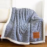 in Heartfelt Memory Blue Memorial Sympathy Blanket, Super Soft Throw for Grief, Unique Bereavement Gift for Loss of Loved One Mom Dad, Condolences Remembrance Gift Funeral (50”x60”)