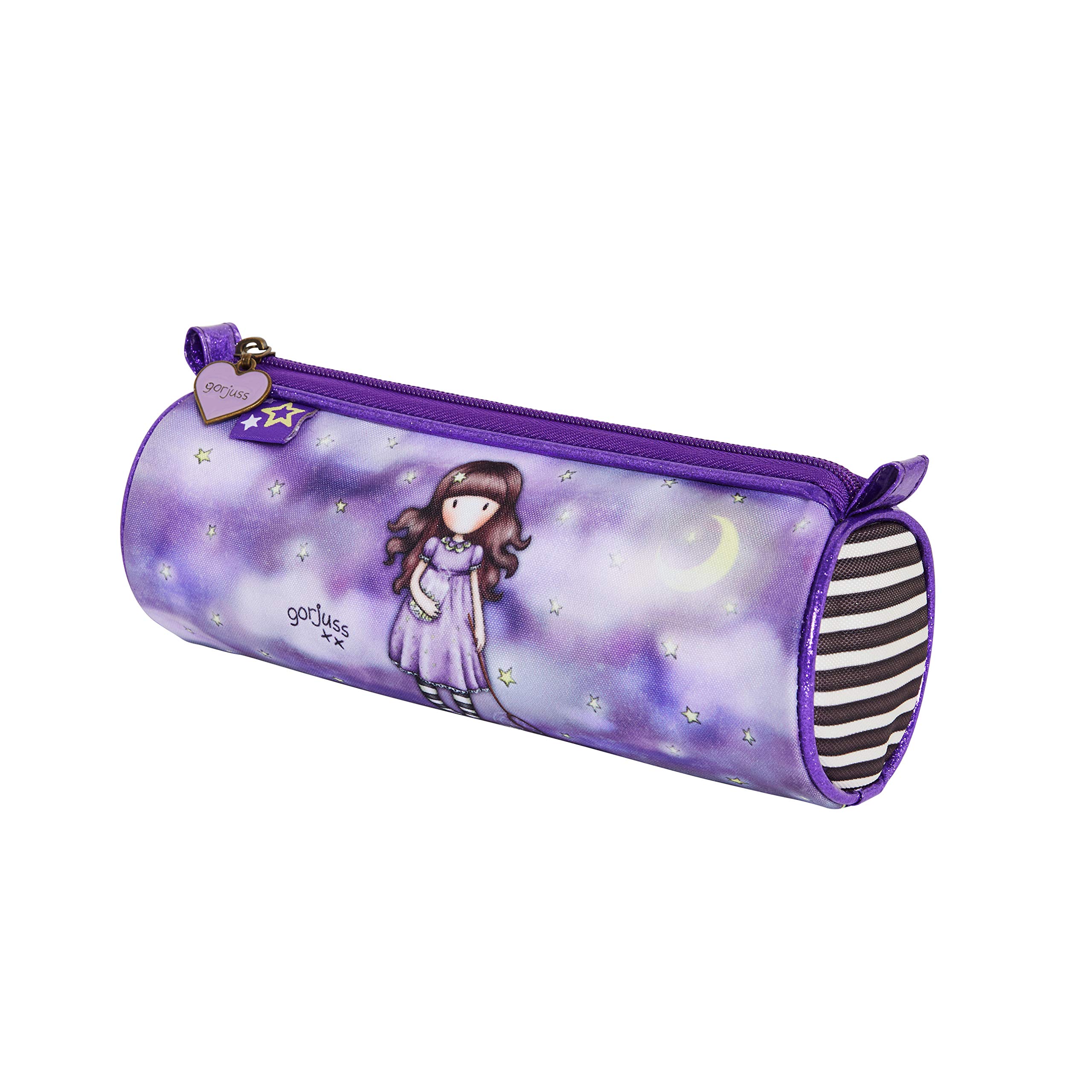 Gorjuss Sparkle & Bloom Round Pencil Case 326GJ17 - Catch A Falling Star