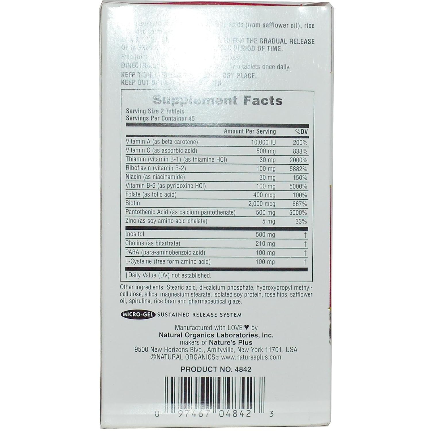 Amazoncom Ultra Hair 90 Sustained Release Tablets Health