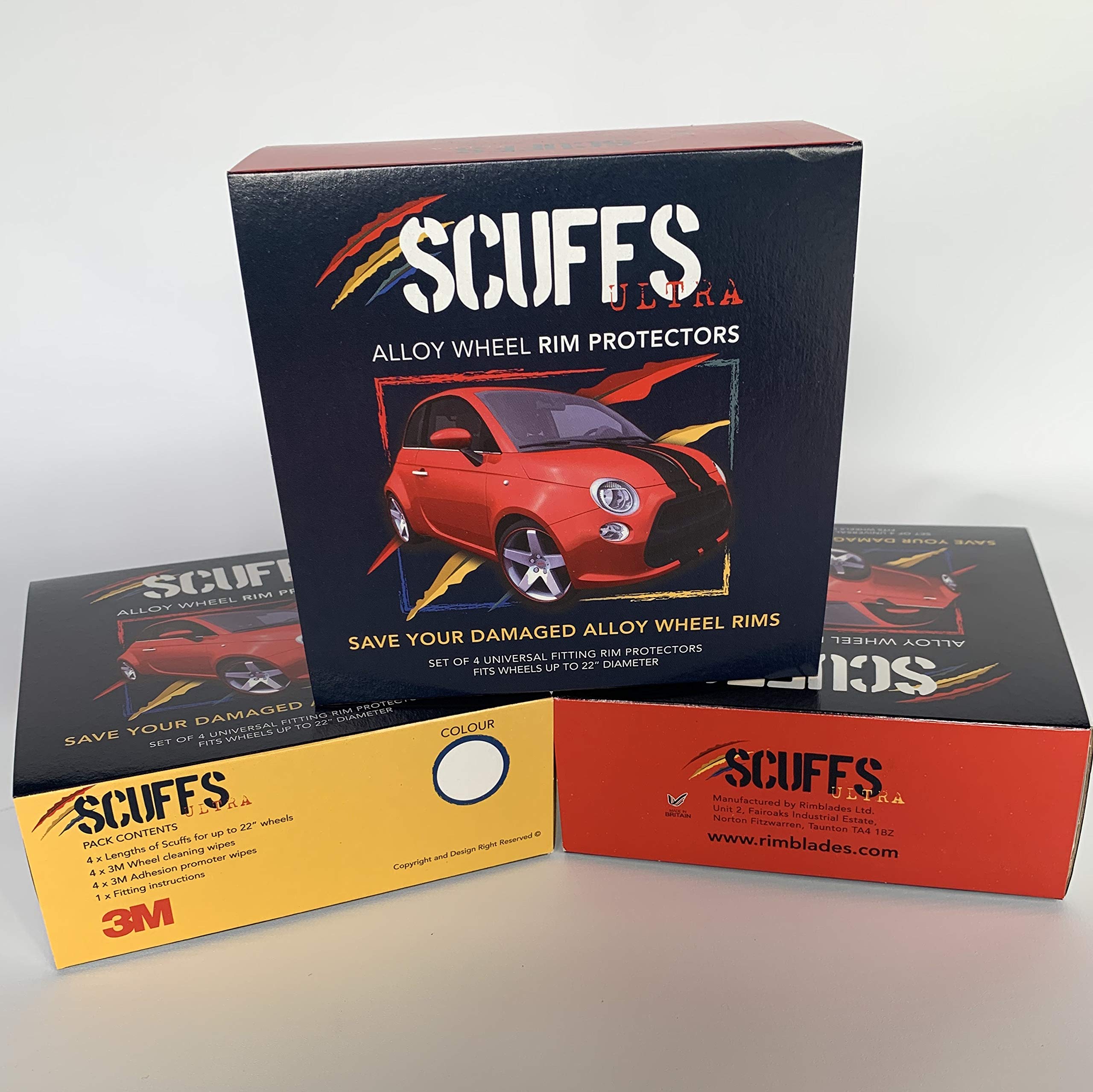 Scuffs Ultra Alloy Wheel Rim Protectors (Red)