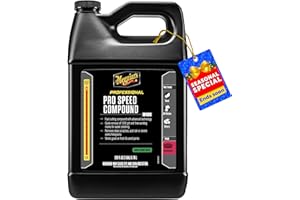 Meguiar's M10001 Mirror Glaze Pro Speed Compound, A Glaze Designed for The Exterior of Your Car, Removes Deep Scratches, Holograms, and Severe Swirls Using Advanced Technology, 1 Gallon Container