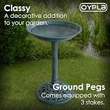 Oypla Traditional Ornamental Garden Pedestal Bird Bath Outdoor Green 62cm view 5