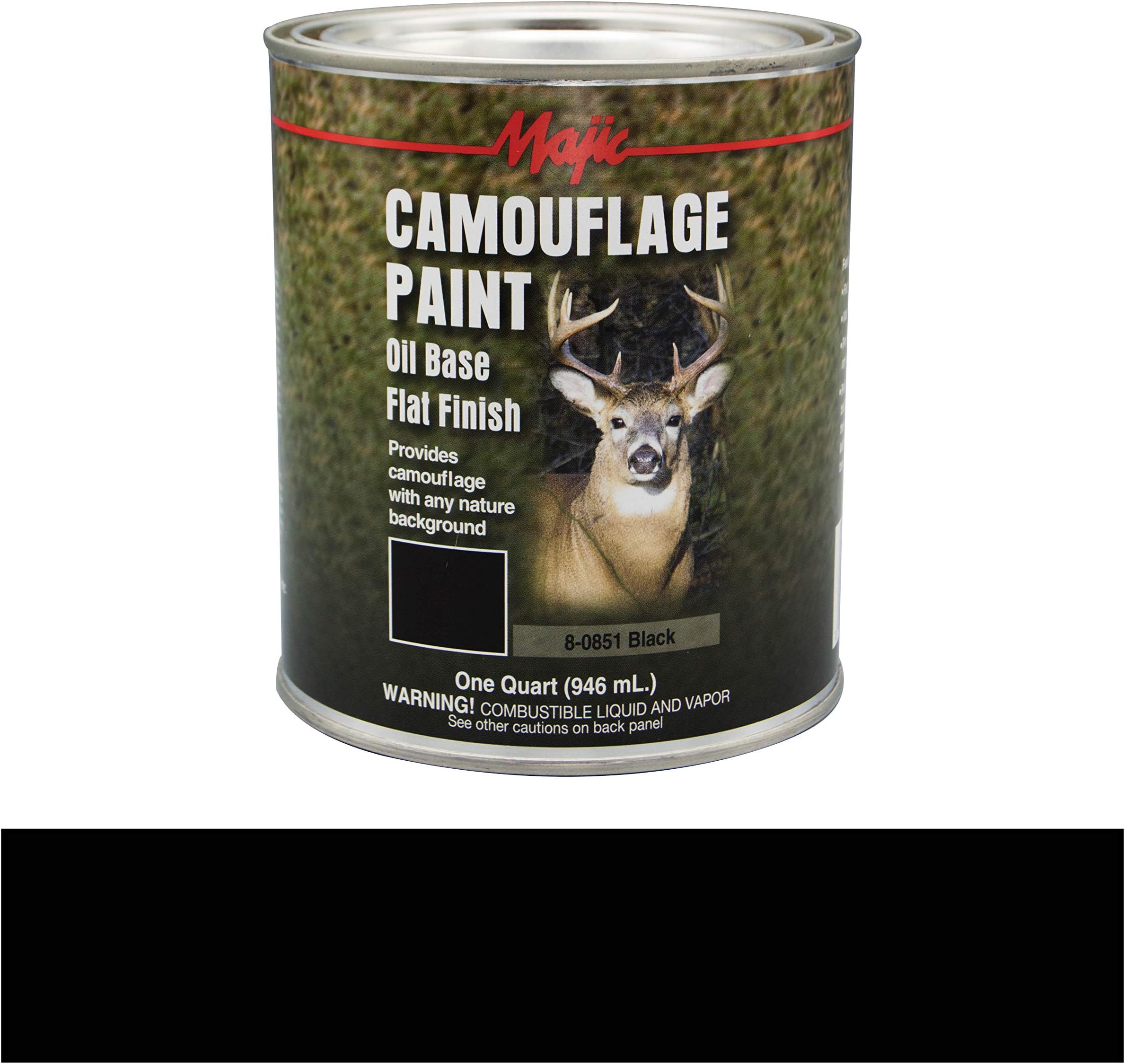 Majic Paints 8-60851-2 Camouflage Paint, 1-Quart, Black