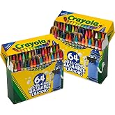 Crayola Washable Crayons for Kids 64ct, School Supplies, Amazon Exclusive | Classroom Must Haves, Teacher School Supplies Essentials, Bulk Crayons for Toddlers