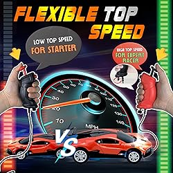 AGM MASTECH Slot Car Race Track Set with 4 Light-Up