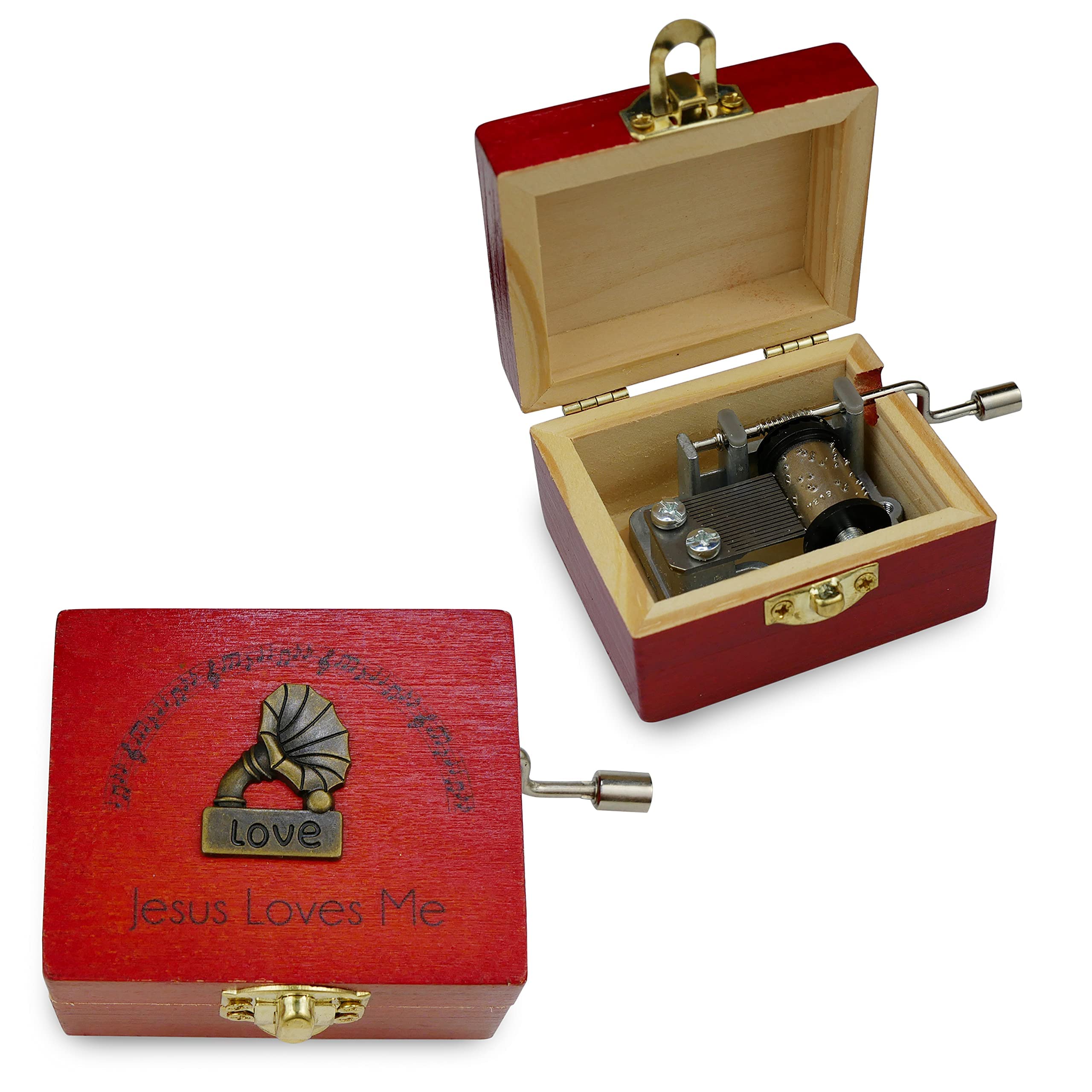 epiphaneia Easter Gift - Jesus Loves Me Wooden Music Box. Unique Christian Gifts for Sister Best Friend Mother Daughter Aunt Christians Cute Easter Gift Decor