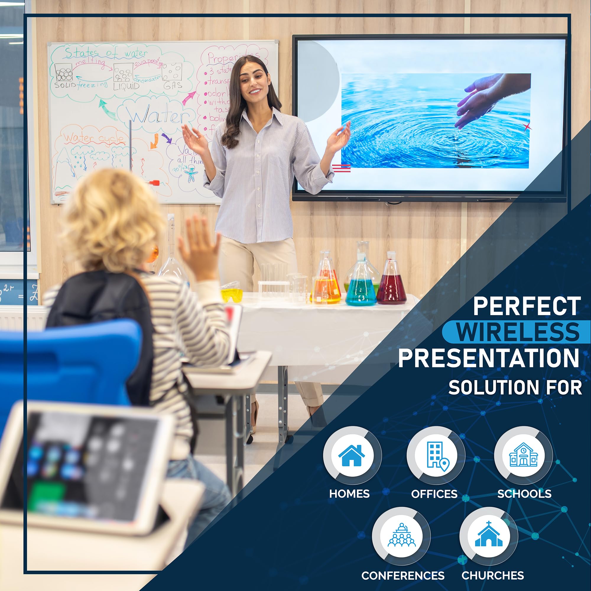 ClearClick Present+Share (USB-C Edition) - Wireless Presentation & Video Broadcasting System for Laptops & Smartphones (2 USB-C Transmitters, 1 HDMI Receiver)