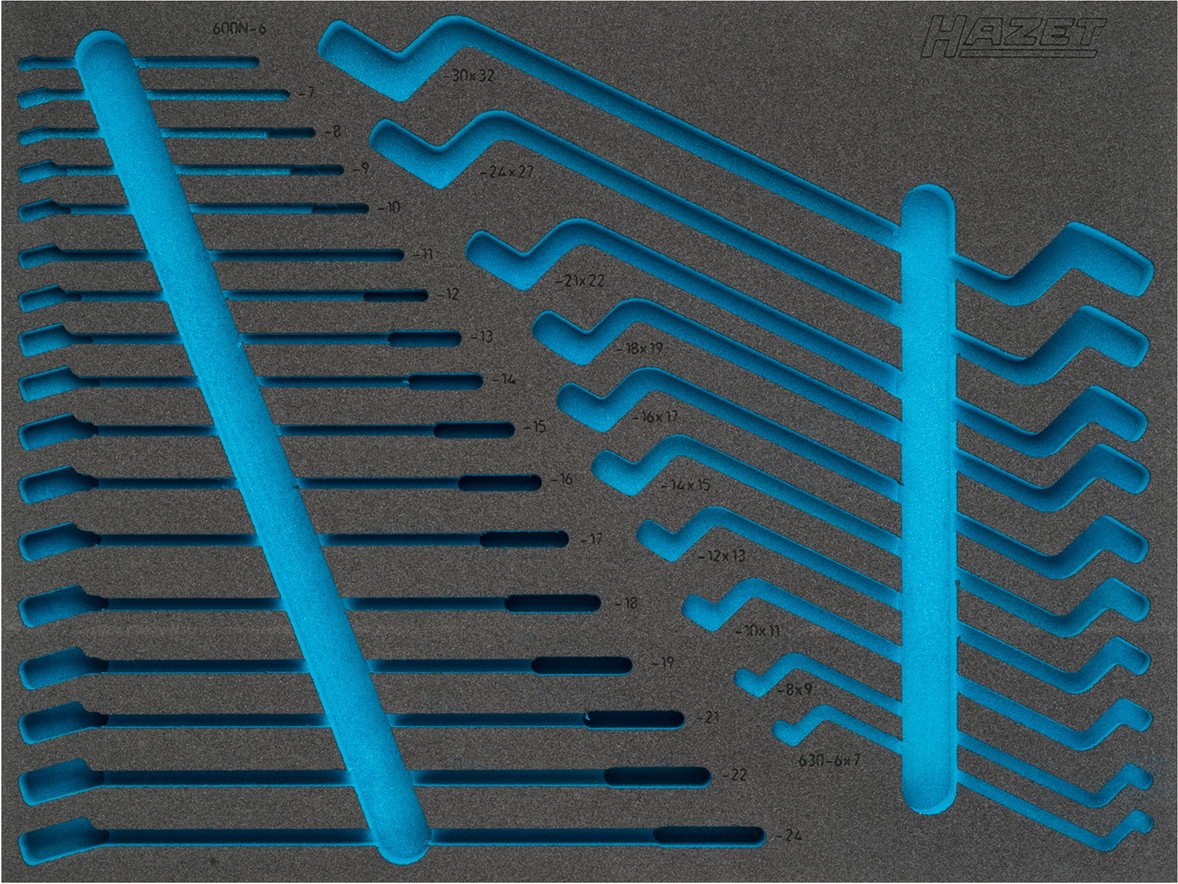 HAZET 163-374L 2-Component Soft Foam Insert - Multi-Colour