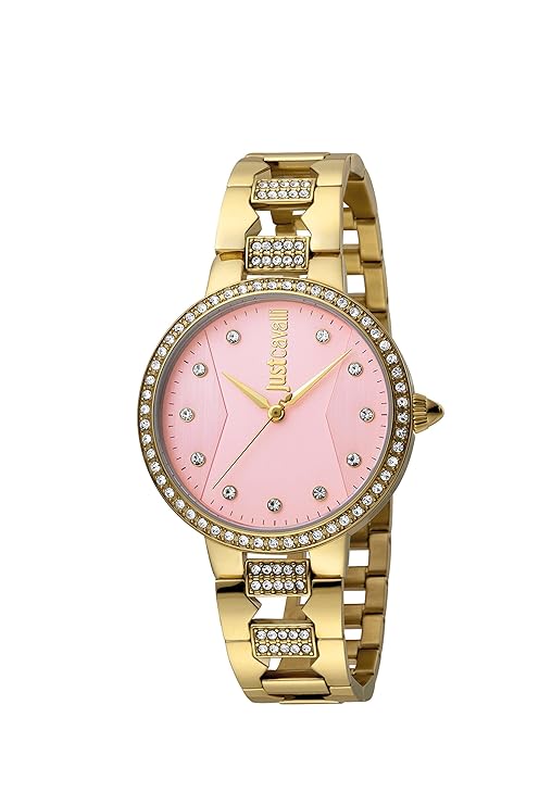 Just Cavalli Damen Analog Quarz Uhr mit Edelstahl Armband JC1L031M0085