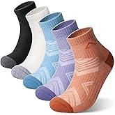 innotree Merino Wool Hiking Socks for Men & Women Quarter Ankle Compression Thick Cushion Breathable Anti Odor Socks, 5 Pairs