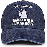 InnoBeta Penguin Gifts Hat for Men Women, Penguin Gifts for Christmas, Birthday, Adjustable Embroidered Baseball Cap