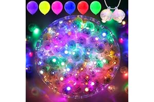 pozzolanas 100PCs Mini Led Lights with Hook, Waterproof Round Tiny Led Light for Party Decorations Neon Party Lights，Colorful