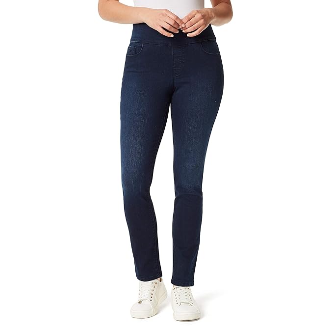Buy Gloria Vanderbilt Women's Amanda Pull On High Rise Jean, Kansas, 8