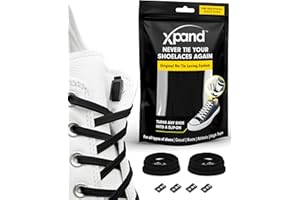 Xpand No Tie Elastic Shoe Laces. 1 Size Fits All for Adults & Kids | Stretch Laces for Sneakers, Runners & High Top Shoes