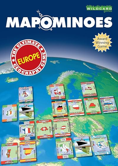 Wild Card Games Mapominoes Europe – Geography Domino Style Card Game