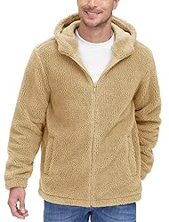 MAGCOMSEN Sherpa Jacket Men With Hood Fleece