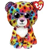 TY 36284 15 cm Giselle Leopard W/Horn-Beanie BOOS, Multicolored, One Size