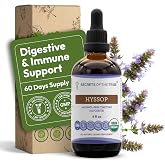 Hyssop USDA Organic | Alcohol-Free Extract, High-Potency Herbal Drops | Made from 100% Certified Organic Hyssop (Hyssopus officinalis) Dried Herb (4 oz)