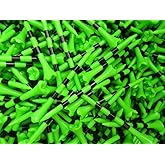 Pride Golf Tee Performance Plastic Golf Tees - 100 Count, 2-3/4 Inch - Citrus Green - Striped for Consistency