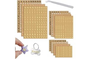 Sekonow Lot de 12 petites lettres autocollantes en alliage de métal pailleté pour scrapbooking en résine avec pince à épiler,