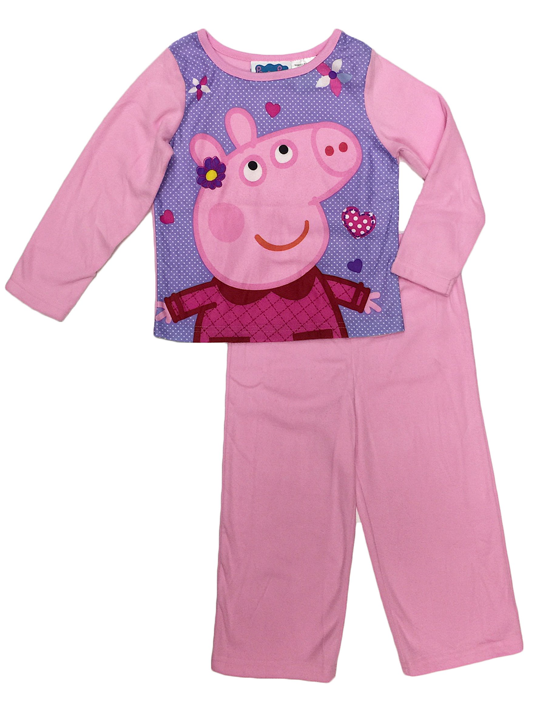 Peppa Pig Little Girls 2 piece flannel sleep pajama set (3T)