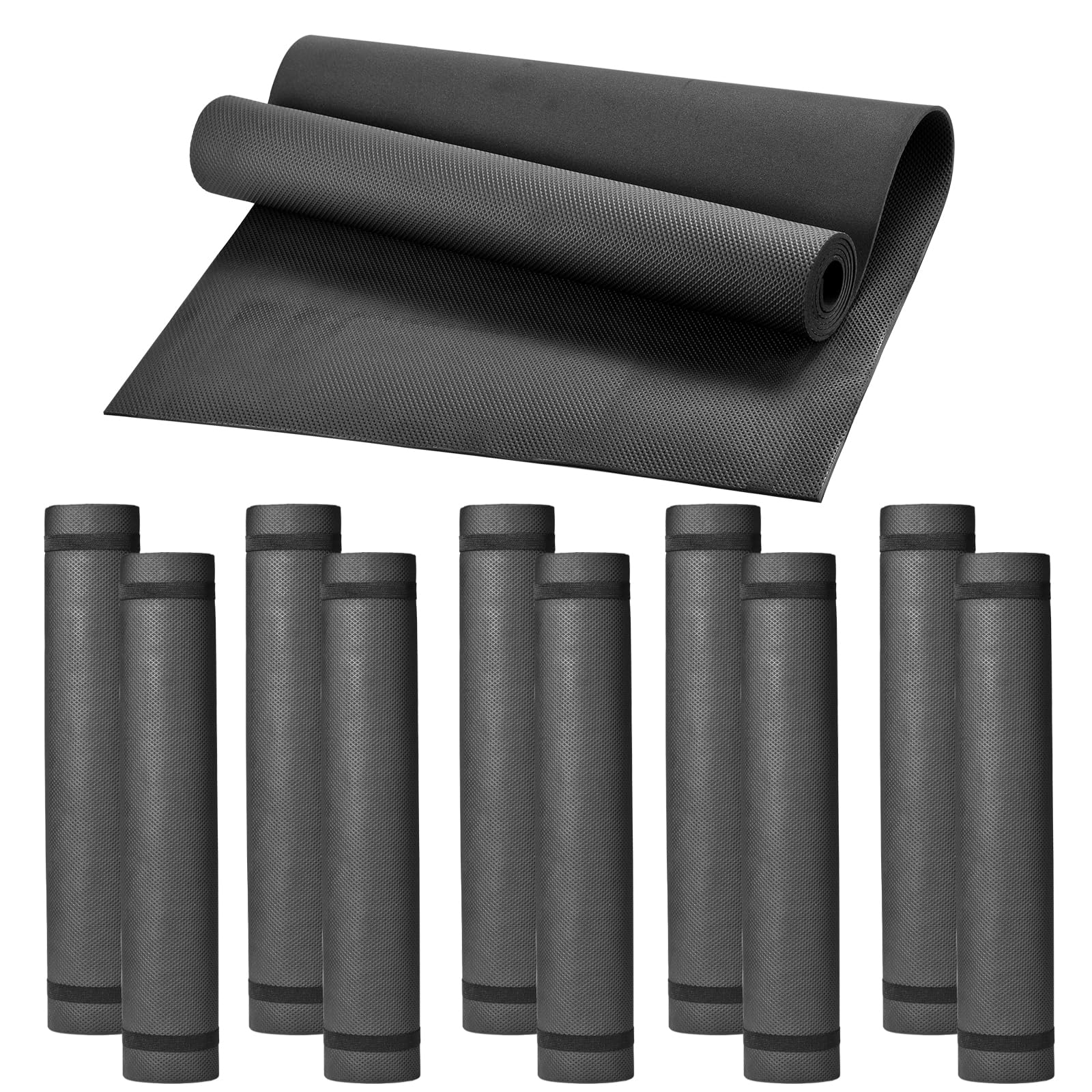 Photo 1 of 10 Pack Yoga Mats Bulk, 68'' x 24'' x 4mm Thick Black Yoga Mats for Kids and Adults, Anti-Slip Tear-Resistant Exercise Mat for Fitness Stretching Home Workout Gym and Studio
