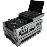 DJ Controller Case with Glide Laptop Stand 10" Mixer Flight - Harmony Cases | Universal shell for club and mobile gigs, sliding shelf at eye level, protects 10 inch gear in transit, road ready