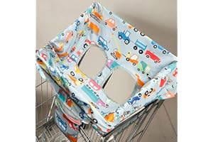Baby Shopping Trolley Cover, Polyester Cart Cover for Baby, Soft Comfortable Baby Safety Cart Cover with Storage Bag for High