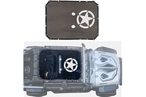 Bestaoo Full Mesh Sunshade Top Cover, Polyester Top Cover Provides UV Sun Protection for Jeep Wrangler JK 2007-2017 4 Doors - Star