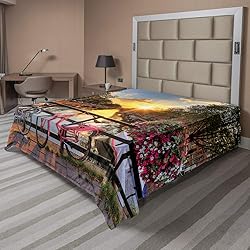 Ambesonne City Flat Sheet, Holland Amsterdan Urban