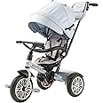 Bentley Kids Trike - All Terrain Toddler Bike 6-in-1, Officially Designed by Bentley Motors UK; Baby to Big Kid Tricycle is a Compelling Statement of Performance & Luxury, Jetstream Blue (6m-5y+)
