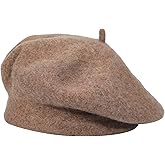 ZLYC Wool French Beret Hat Solid Color Beret Cap for Women Girls