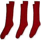 Jefferies Socks Girls 7-16 School Uniform Acrylic Cable Knee High 3 Pair Pack