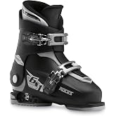 ROCES IDEA UP Adjustable Ski Boots for Kids &ndash; Youth &amp; Toddler Ski Boots with Single Buckle &ndash; Expandable Downhill Ski Boots for Growing Feet &ndash; Girls &amp; Boys Sizes
