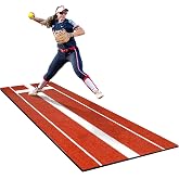 KuiBonu 2024 Upgraded Version Softball Pitching Mat with Rubber, Denser Antifade Turf, Antislip Rubber Bottom, 10' X 3' Softball Pitching Mound for Outdoor and Indoor