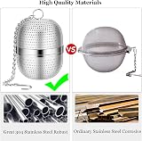 iJiZuo Tea Infuser Stainless Steel Mesh Ball with Drip Tray view 4