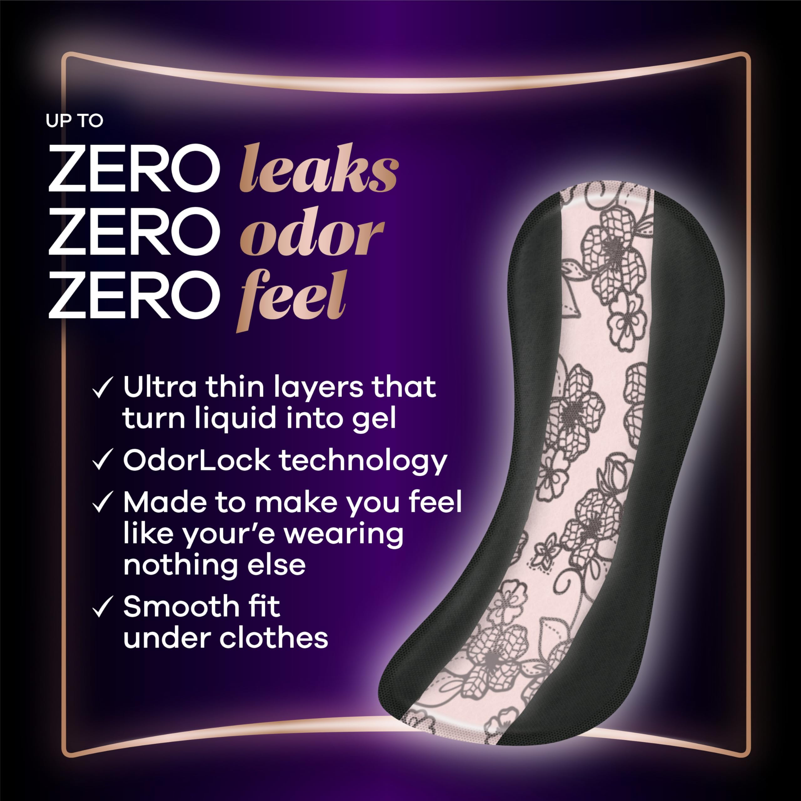 Always Discreet Boutique Incontinence Panty Liners for Bladder Leaks, Size 2, Very Light Absorbency, Long Length, 96 Count (3 Packs of 32)