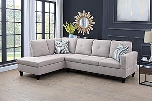 FUOROLA Manten L Shape Sectional Sofa for Living Room, Apartment, Game Room, Guest Room and Office