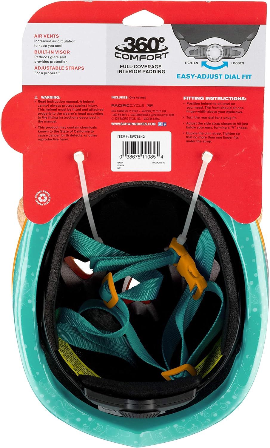 Schwinn Kids Bike Helmet with 3D Character Features, Infant and Toddler Sizes : Sports & Outdoors