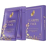 Fast Beauty Clarity Box Detoxifying Gold Floral Face Sheet Masks With Charcoal & Rosemary, 5Count
