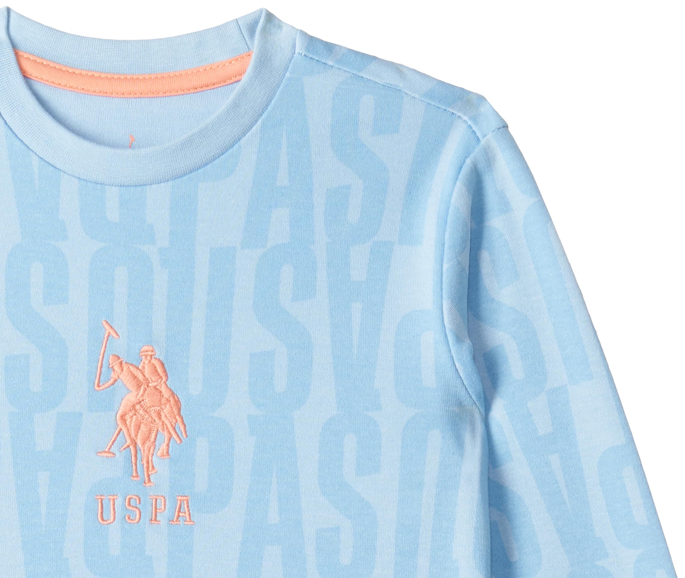 U.S. Polo Assn. Kids Regular fit Cotton Crew Neck Sweatshirts (UKSWSON0148_Blue_12M) 3