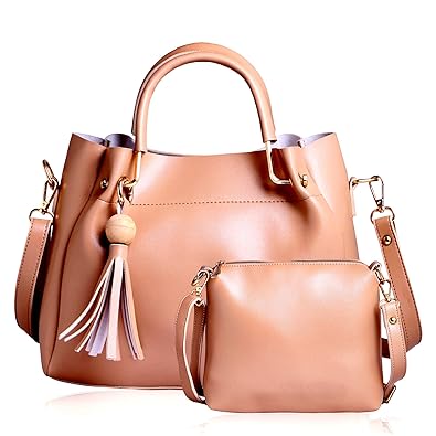 Classic Fashions Womens PU Sling Bag (Light Brown)