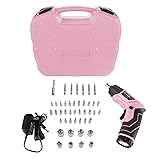 Pivoting Electric Screwdriver - 45-Piece Pink Tool