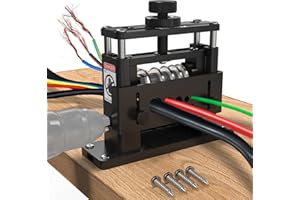 Tanfix Drill Powered Scrap Wire Stripper Machine, Cable Stripping Machine 6 Channels & 5 Carbide Blade, Stripping Wire from 300MCM to 15 AWG, Efficient recycling of Copper Wire (Glitter Black)