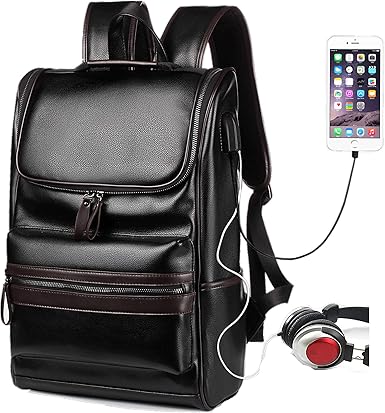 leather laptop backpack 17