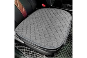 surpassme Comfortable Car Seat Covers Universal Front Seat Coves for Car Accessories with Storage Pockets, Padded Car Interior Covers for Automotive, SUV, Truck, and Van(Grey)