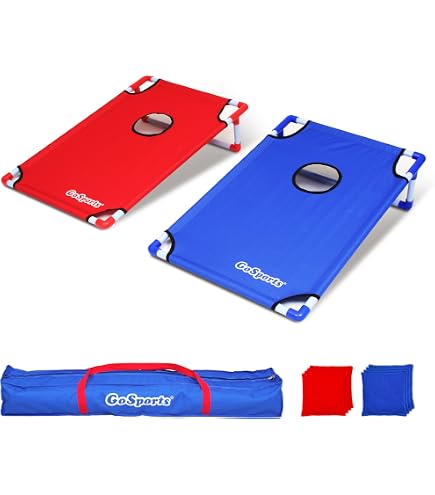Jeu Cornhole Jeu De Cornhole Portable - Set Avec Plateau Et 6 Sacs De Sable - Léger, Pliable, Avec Sac De Rangement - Pour Jardin, Plage, Camping